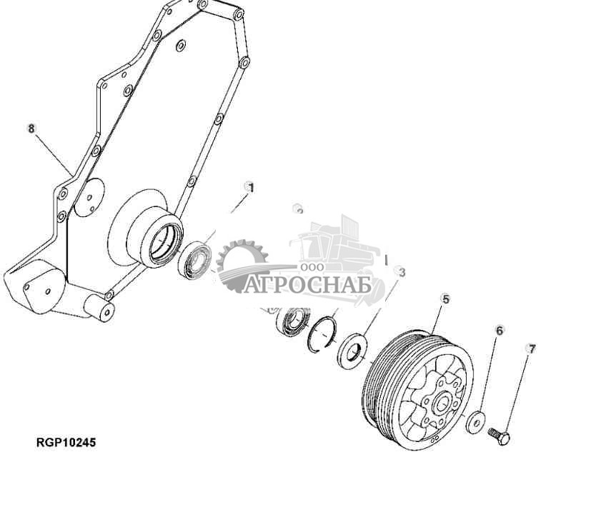 2308, 2328 Fan Drive Pulley 